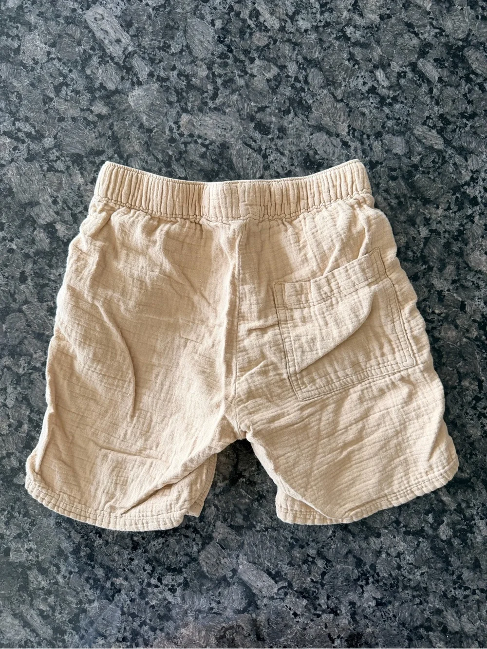 3/$15 H&M Toddler Cotton Gauze Shorts Beige Size 6Y Lightweight Pull On